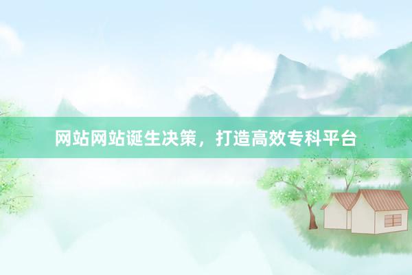 网站网站诞生决策，打造高效专科平台