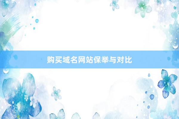 购买域名网站保举与对比