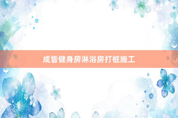 成皆健身房淋浴房打桩施工